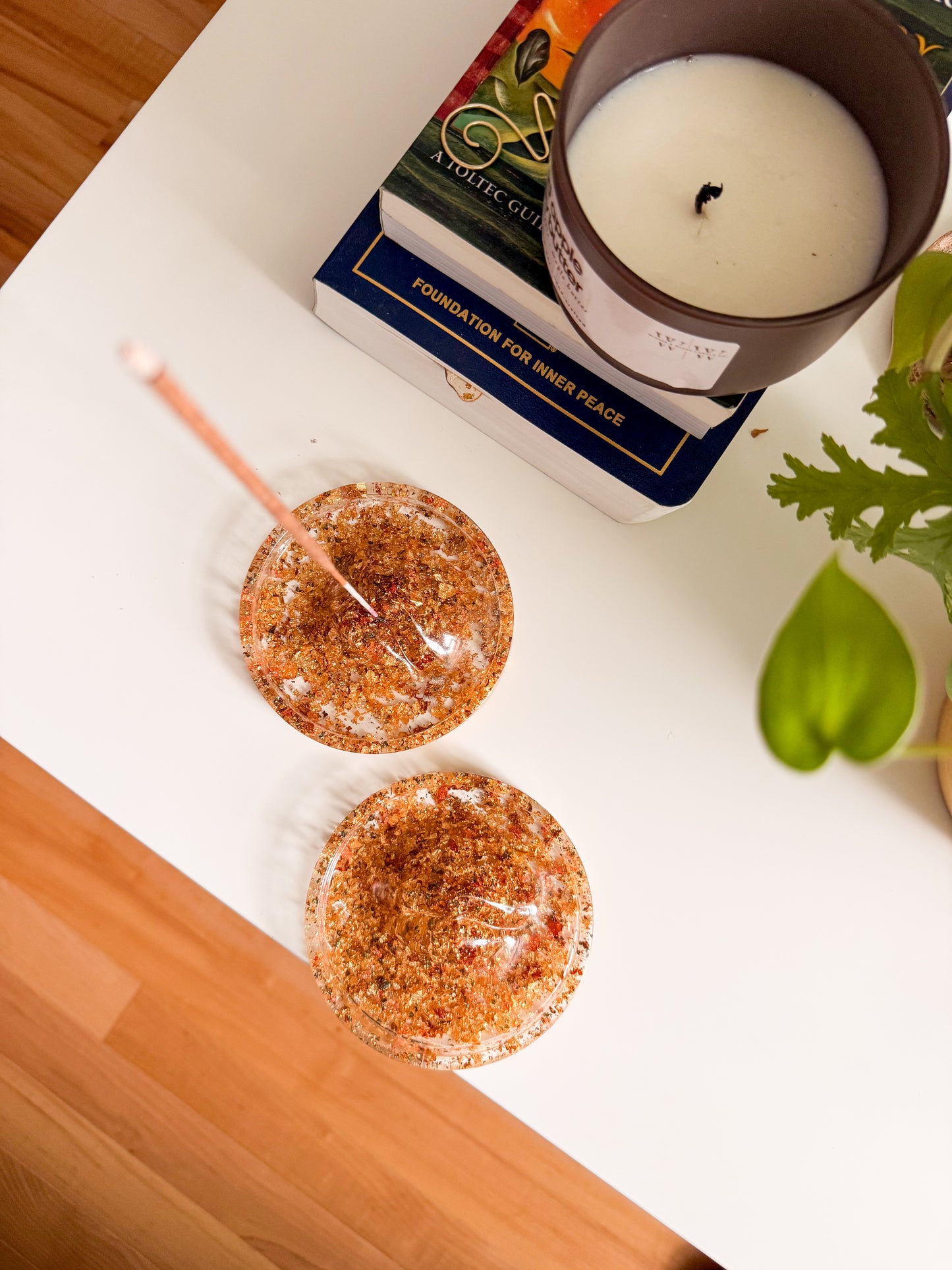 Gold Smoke Resin Incense Holder | Wishes & Wicks Candle Co.